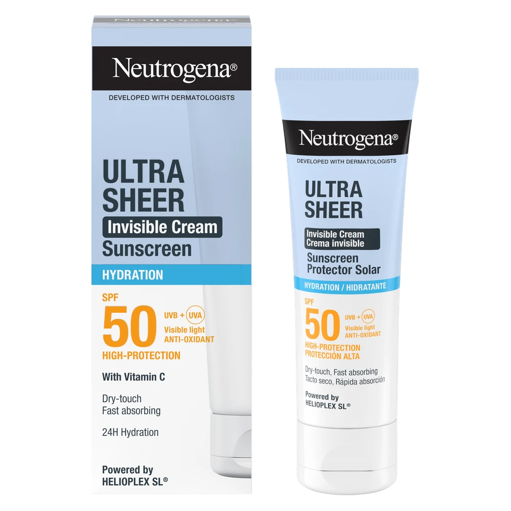 Neutrogena Ultra Sheer, nevidna vlažilna krema za zaščito pred soncem - ZF50 (50 ml)