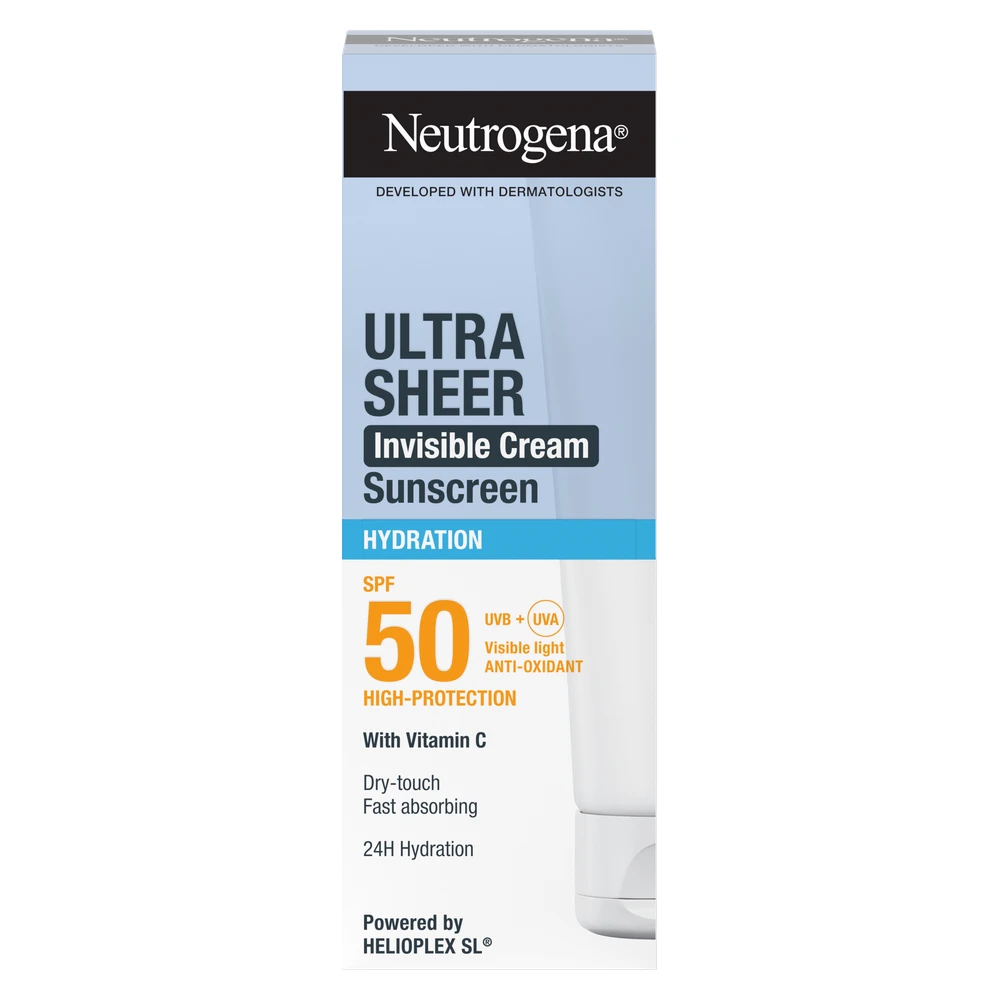 Neutrogena Ultra Sheer, nevidna vlažilna krema za zaščito pred soncem (50 ml)