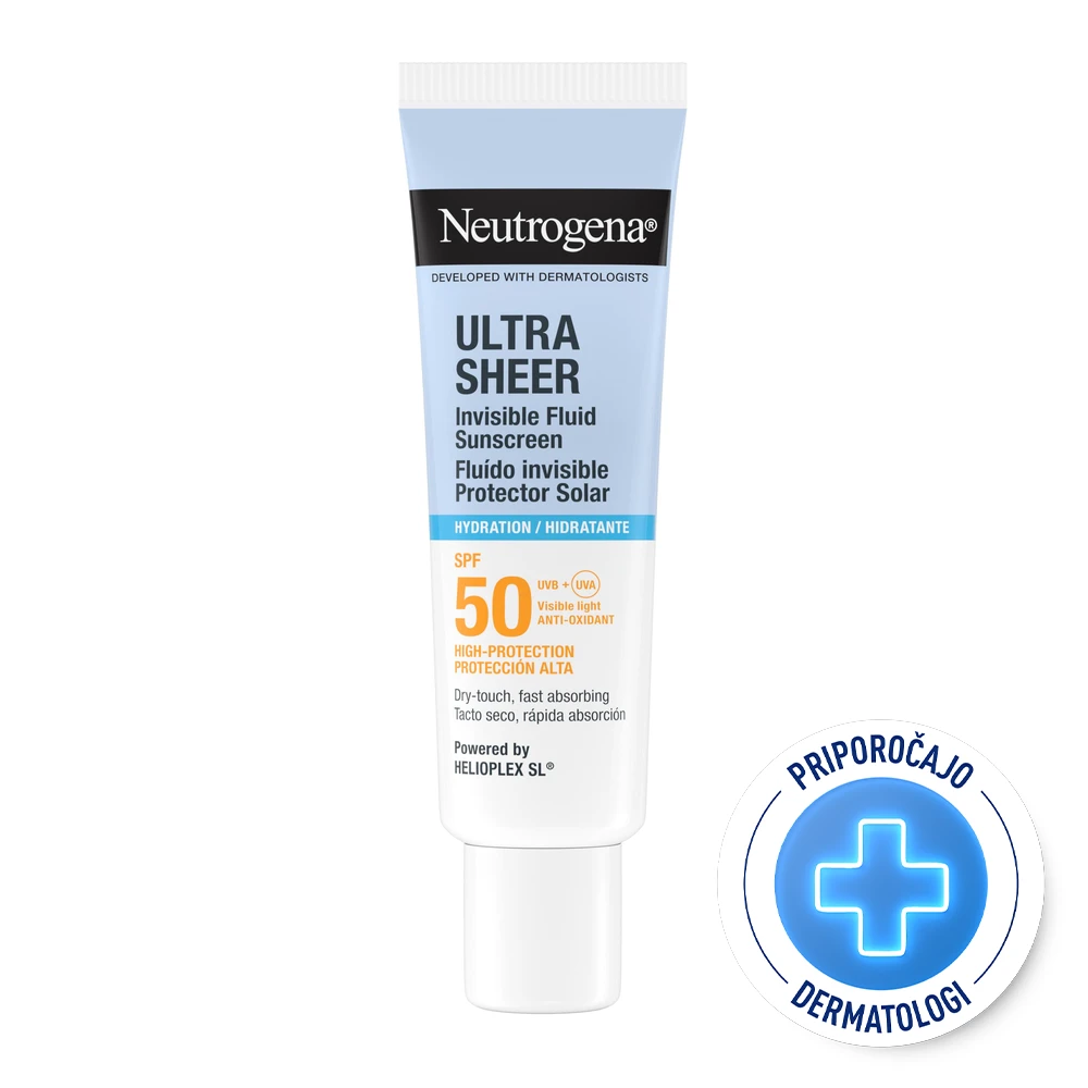 Neutrogena Ultra Sheer Hidratation, nevidni vlažilni fluid za zaščito pred soncem - ZF50 (50 ml)