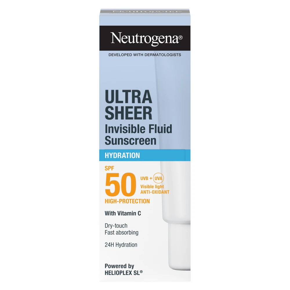 Neutrogena Ultra Sheer Hidratation, nevidni vlažilni fluid za zaščito pred soncem - ZF50 (50 ml)