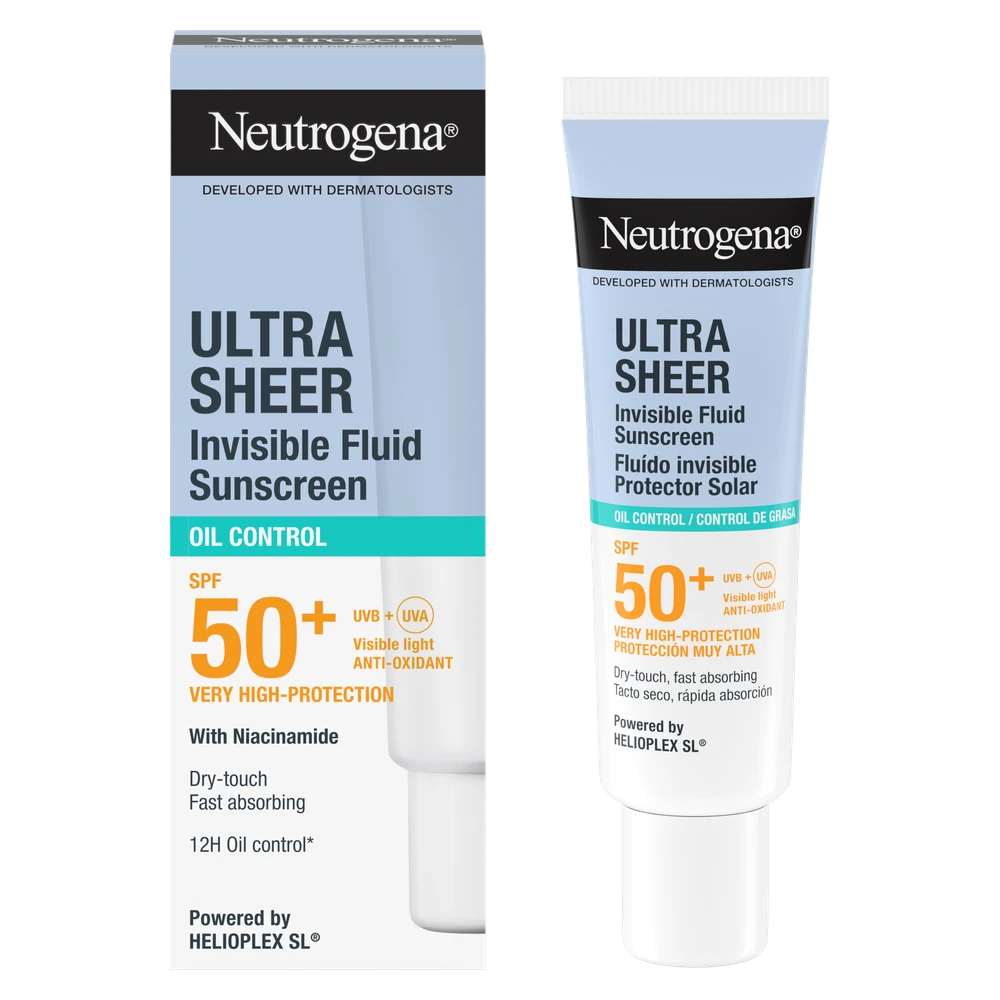 Neutrogena Ultra Sheer Oil Control, nevidni vlažilni fluid za zaščito pred soncem - ZF50+ (50 ml)