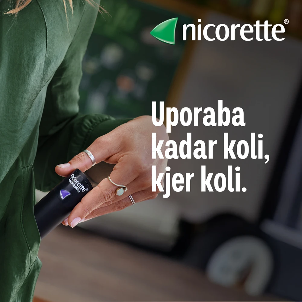 Nicorette 1 mg/odmerek oralno pršilo, raztopina (13,2 ml)