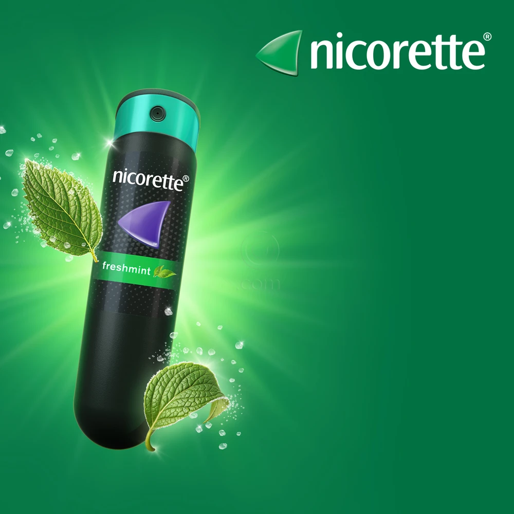 Nicorette 1 mg/odmerek oralno pršilo, raztopina (13,2 ml)