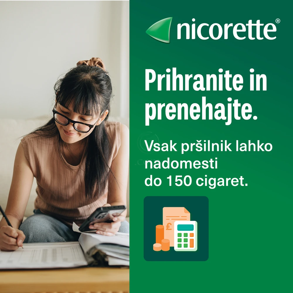 Nicorette 1 mg/odmerek oralno pršilo, raztopina (13,2 ml)