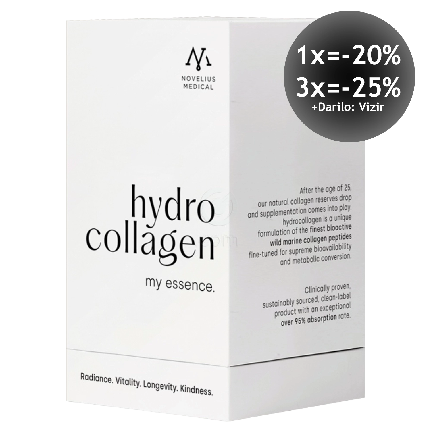 Novelius Medical Hydrocollagen, vrečke (28 vrečk)