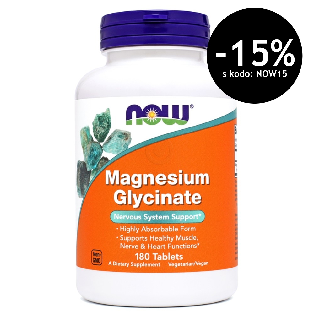NOW Magnezijev Glicinat, tablete (180 tablet)
