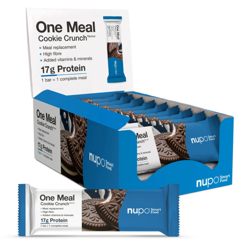 Nupo One Meal, ploščica za nadomestitev obroka - Cookie Crunch (15 x 60 g)