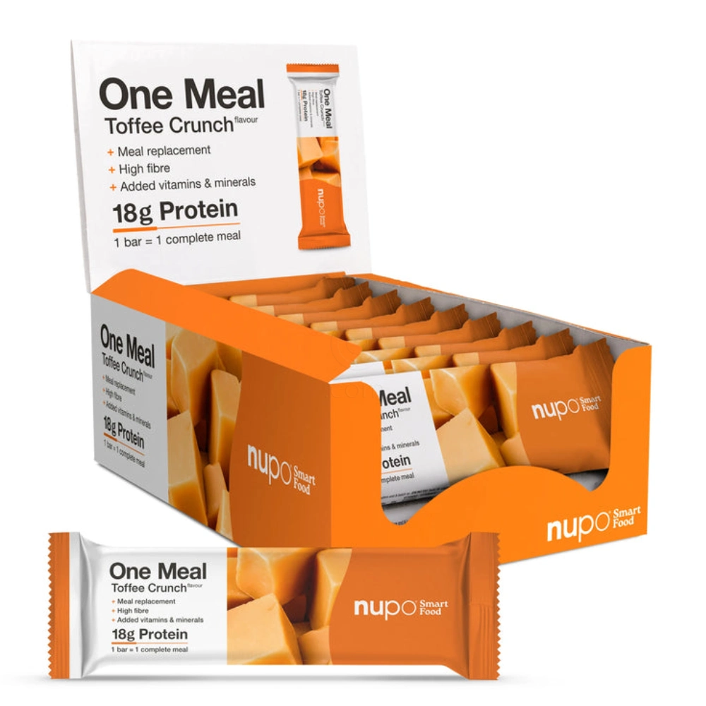 Nupo One Meal, ploščica za nadomestitev obroka - Toffee Crunch (15 x 60 g)