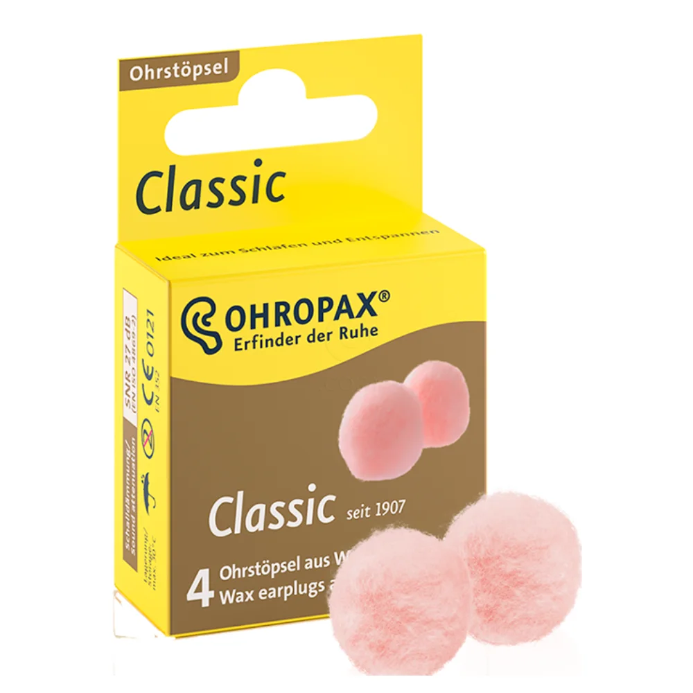 Ohropax Classic, voščeni čepki za ušesa (4 čepki)