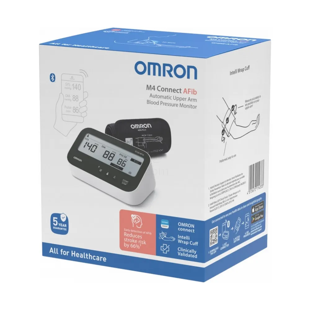Omron M4 Connect Afib, avtomatski merilnik krvnega tlaka (1 kos)