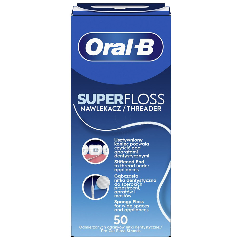 Oral-B Superfloss, zobna nitka (50 nitk)