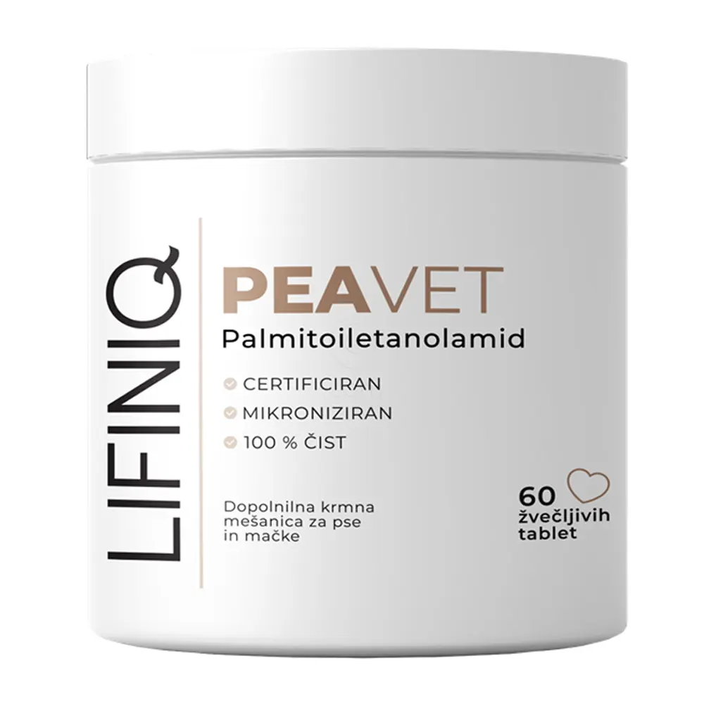 PEAvet Lifiniq, dopolnilna krmna mešanica za pse in mačke - žvečljive tablete (60 tablet)