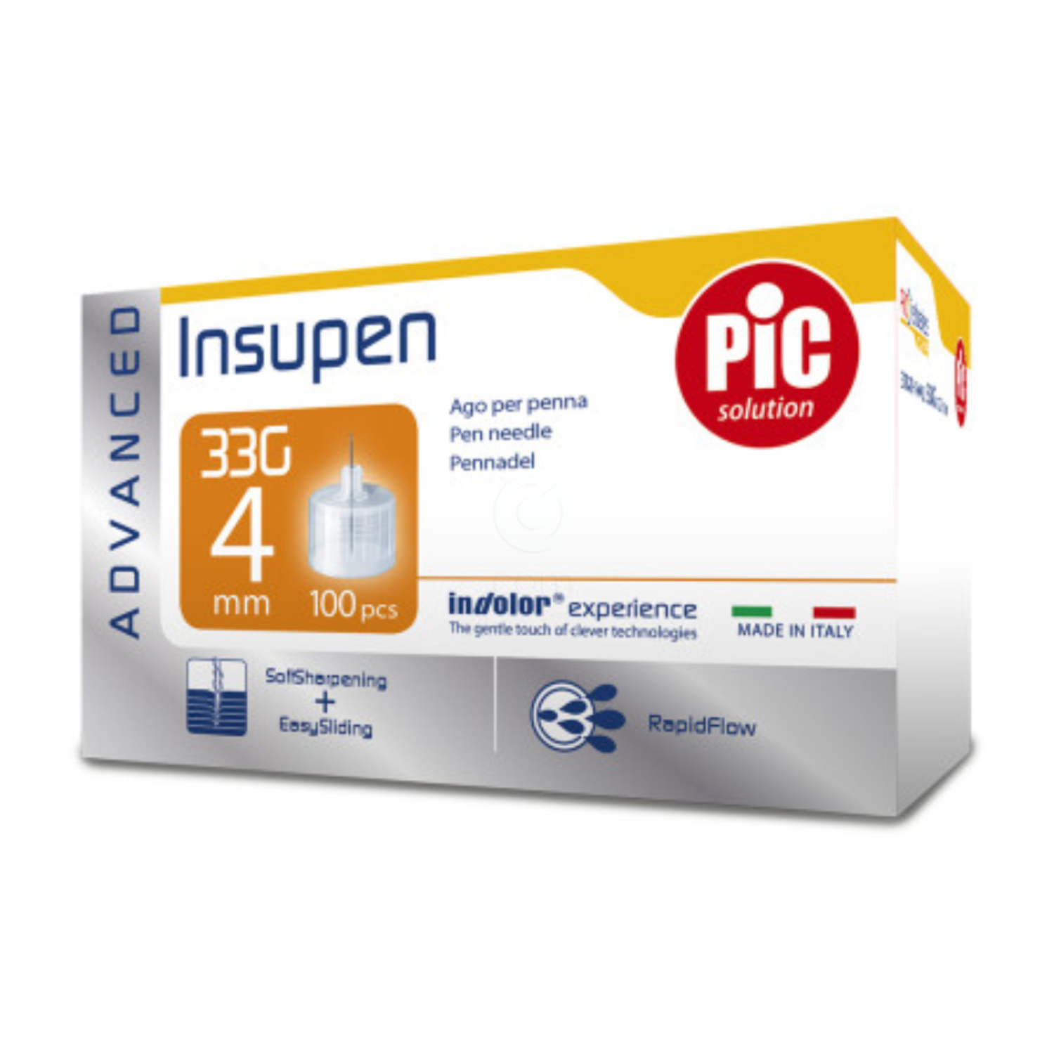 PiC Solution Insupen Advanced, igle za inzulinski peresnik G33 x 4 mm (100 igel)
