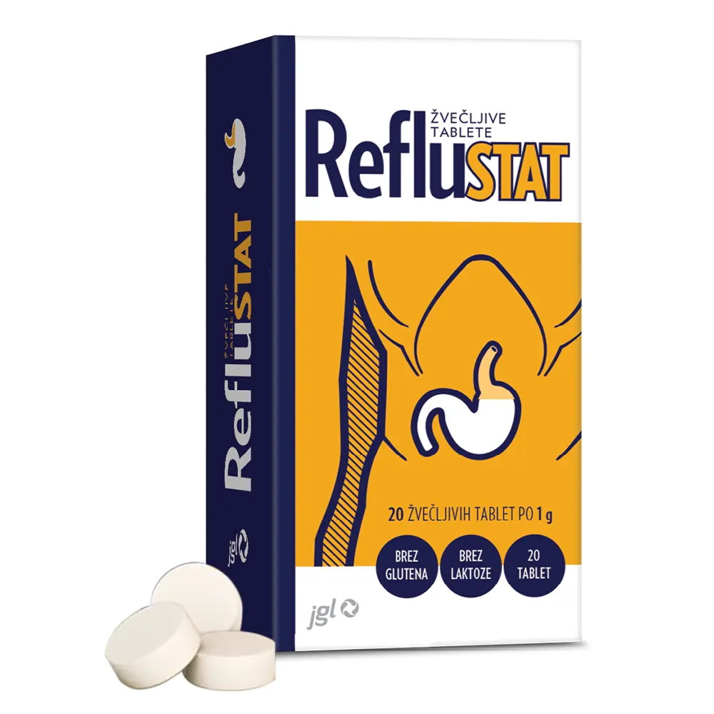 Reflustat, žvečljive tablete (20 tablet)