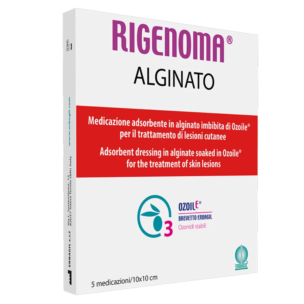 Erbagil Rigenoma Alginat, sterilna obloga 10 x 10 cm (5 oblog)