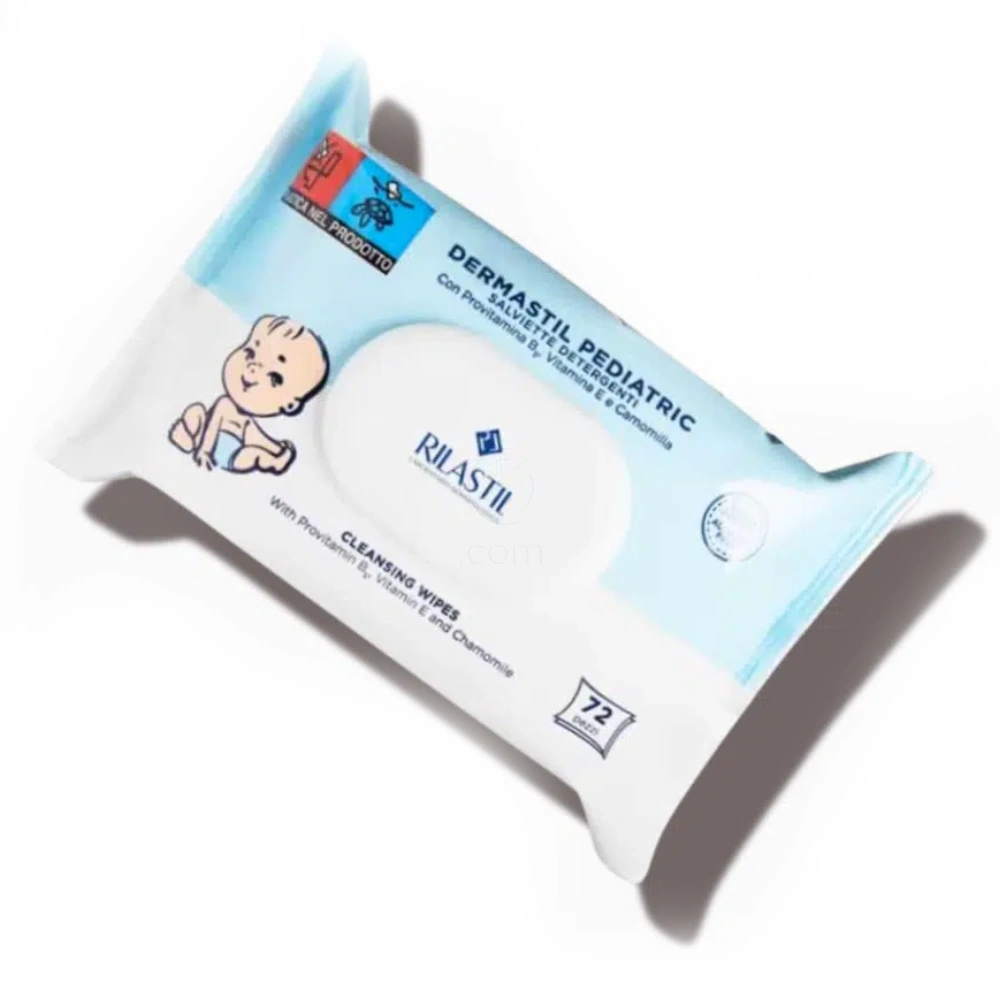 Rilastil Dermastil Pediatric, robčki za čiščenje in pomirjanje kože (72 robčkov)