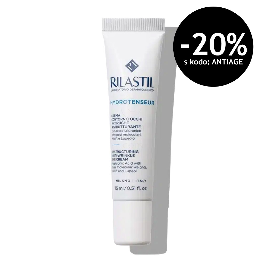 Rilastil Hydrotenseur, obnovitvena krema proti gubam za konturo oči (15 ml)