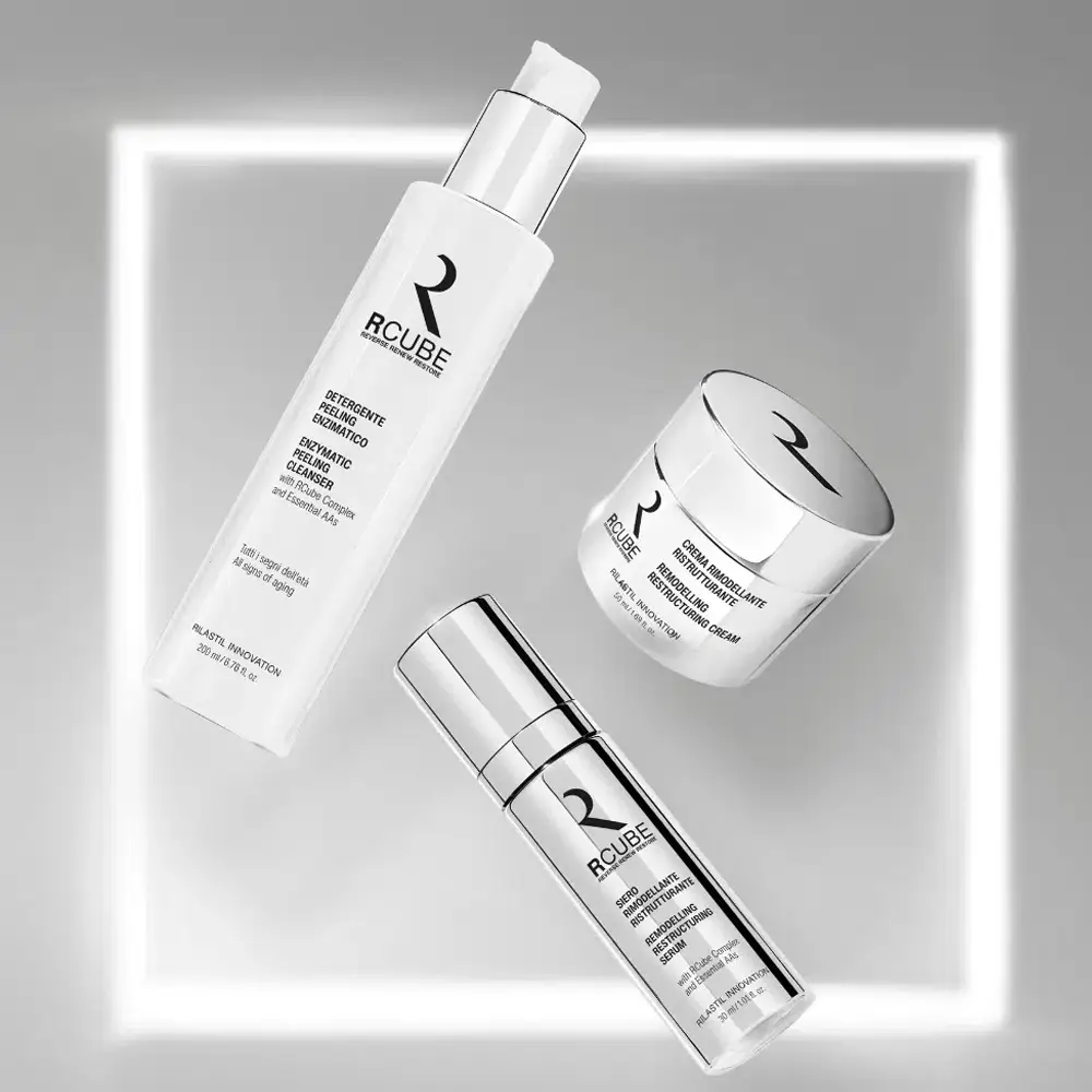 Rilastil RCube, encimiski čistilni piling (200 ml)