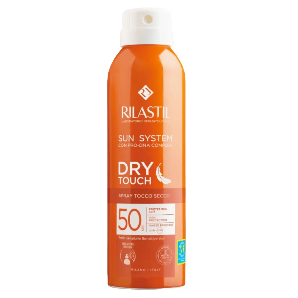Rilastil Sun System Dry Touch, sprej za zaščito pred soncem ZF50 (200 ml)