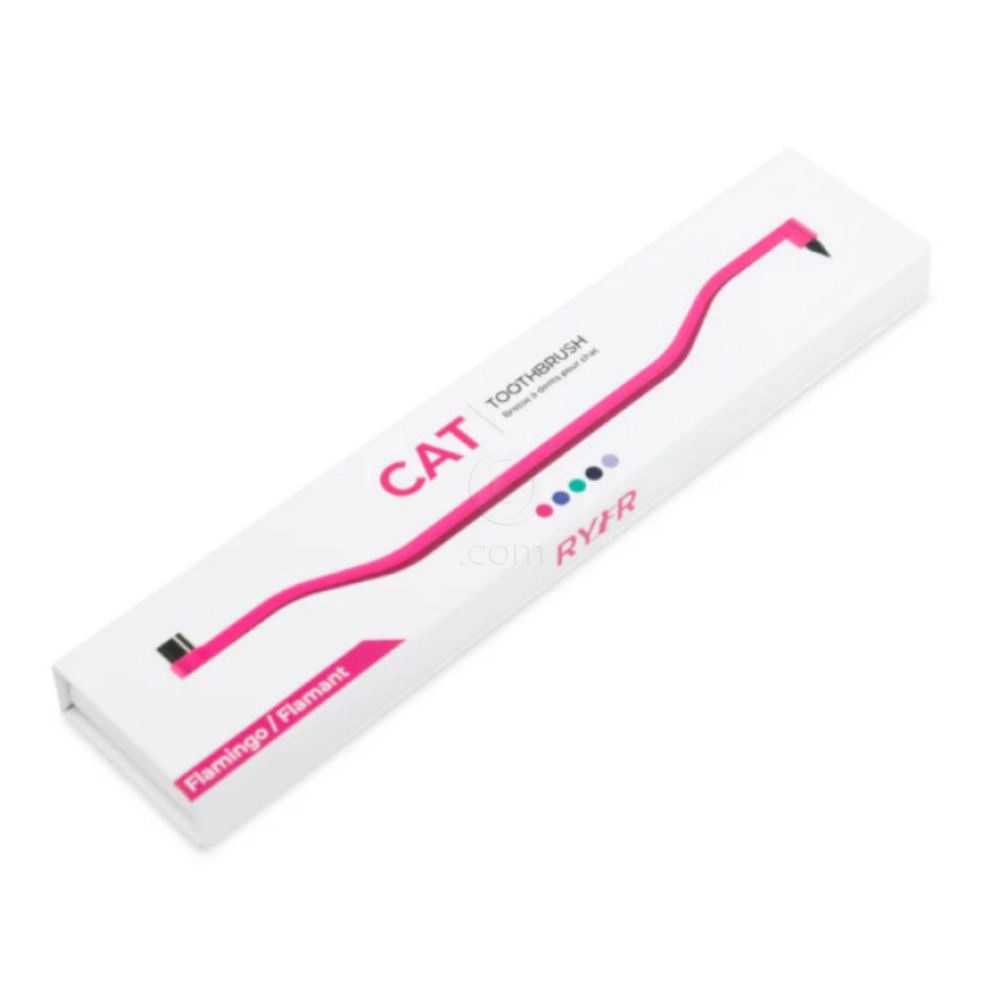 Ryercat, zobna ščetka za mačke - Flamingo (1 ščetka)