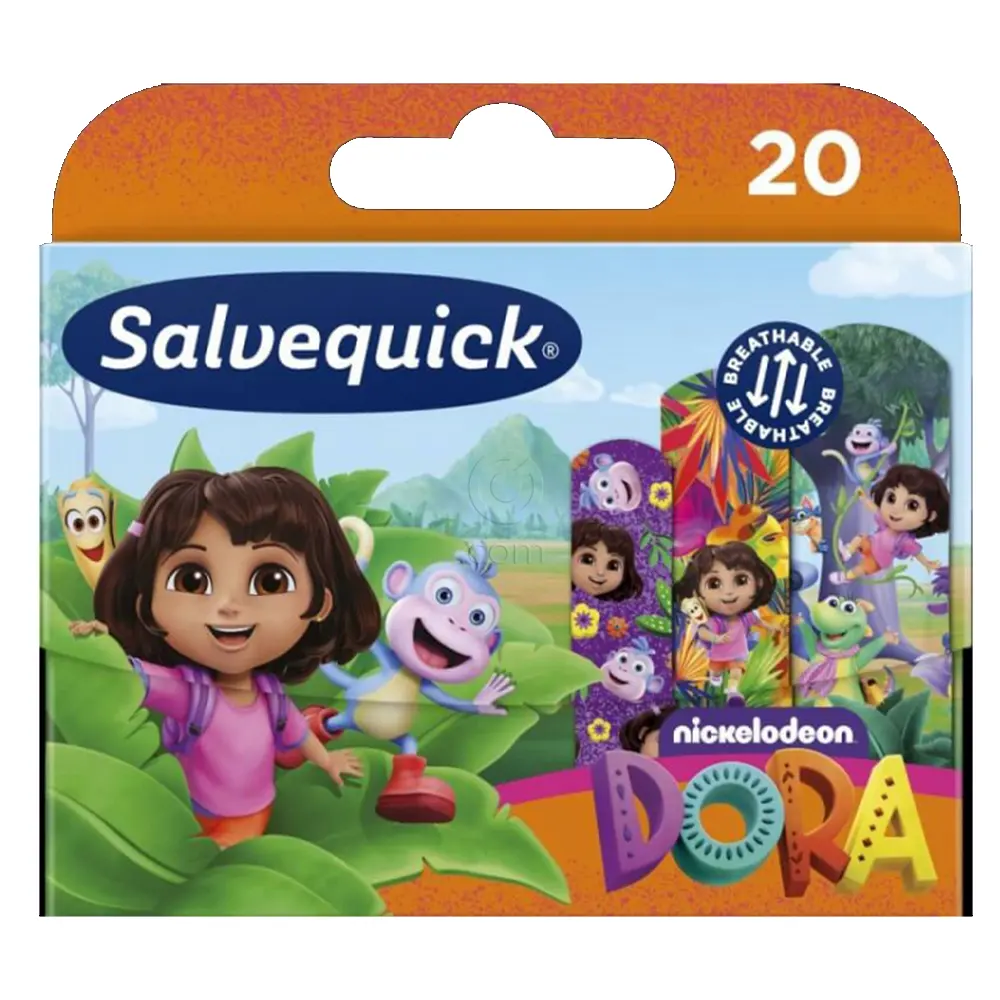 Salvequick Raziskovalka Dora, otroški obliži (20 obližev)