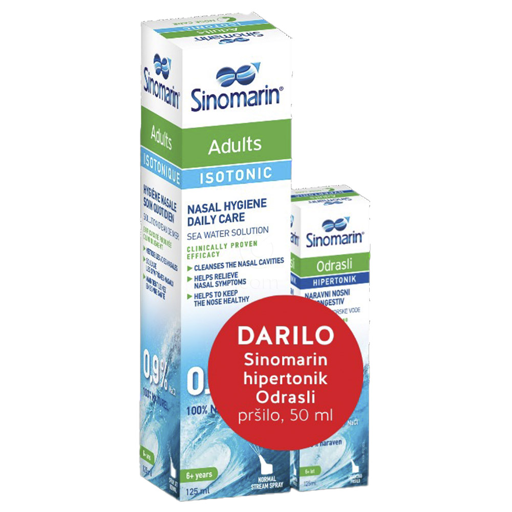 Sinomarin ISOTONIC Odrasli 0,9%, izotonično pršilo za odrasle (125 ml)