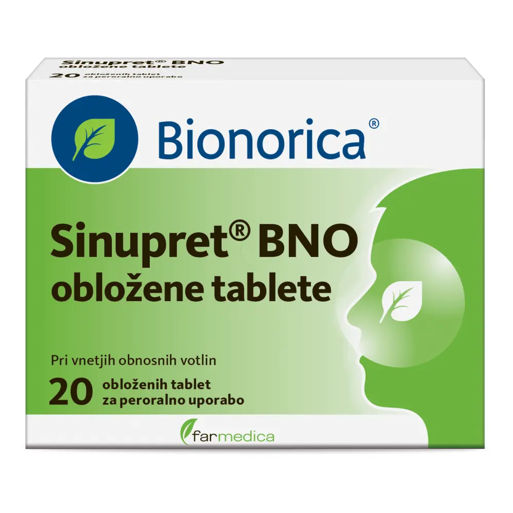 Sinupret BNO, obložene tablete (20 obloženih tablet)