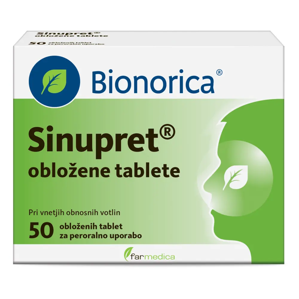 Sinupret, obložene tablete (50 obloženih tablet)