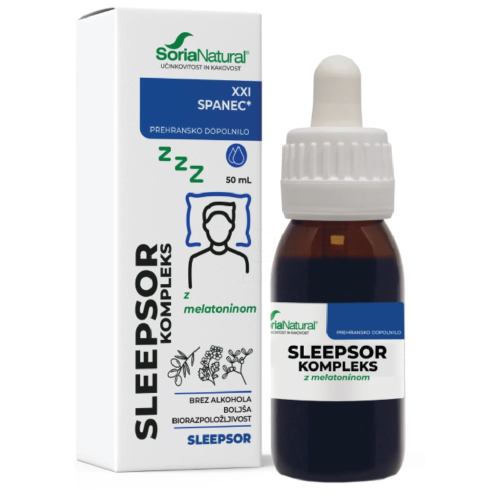 Soria Natural Sleepsor Kompleks XXl, kapljice brez alkohola (50 ml)