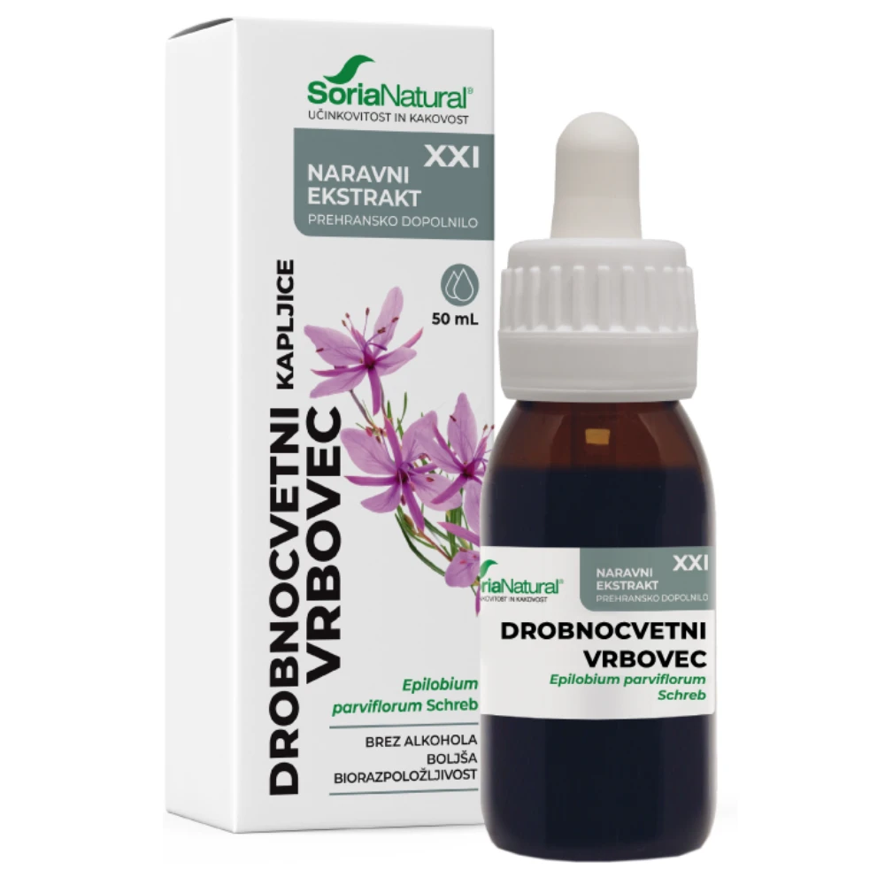 Soria Natural Vrbovec Drobnocvetni XXl, kapljice brez alkohola (50 ml)