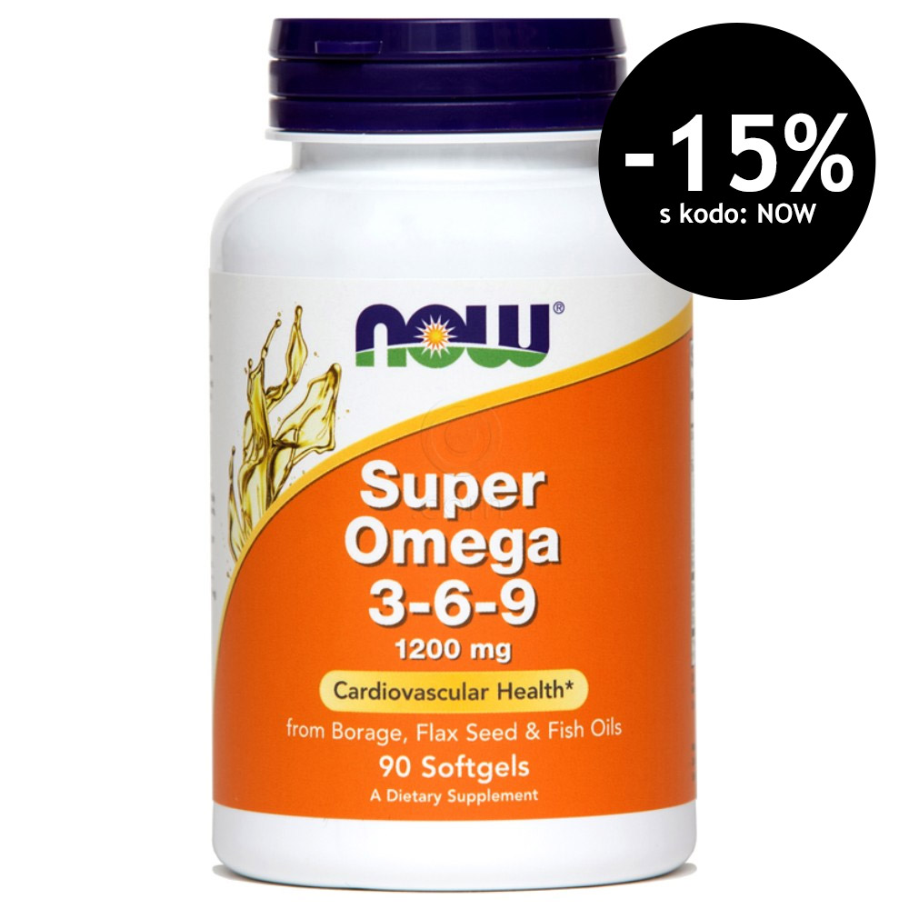 Super omega 3-6-9 NOW, kapsule (90 kapsul)