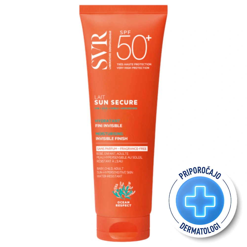 SVR Sun Secure, mleko za zaščito pred soncem brez parfuma - ZF50+ (250 ml)