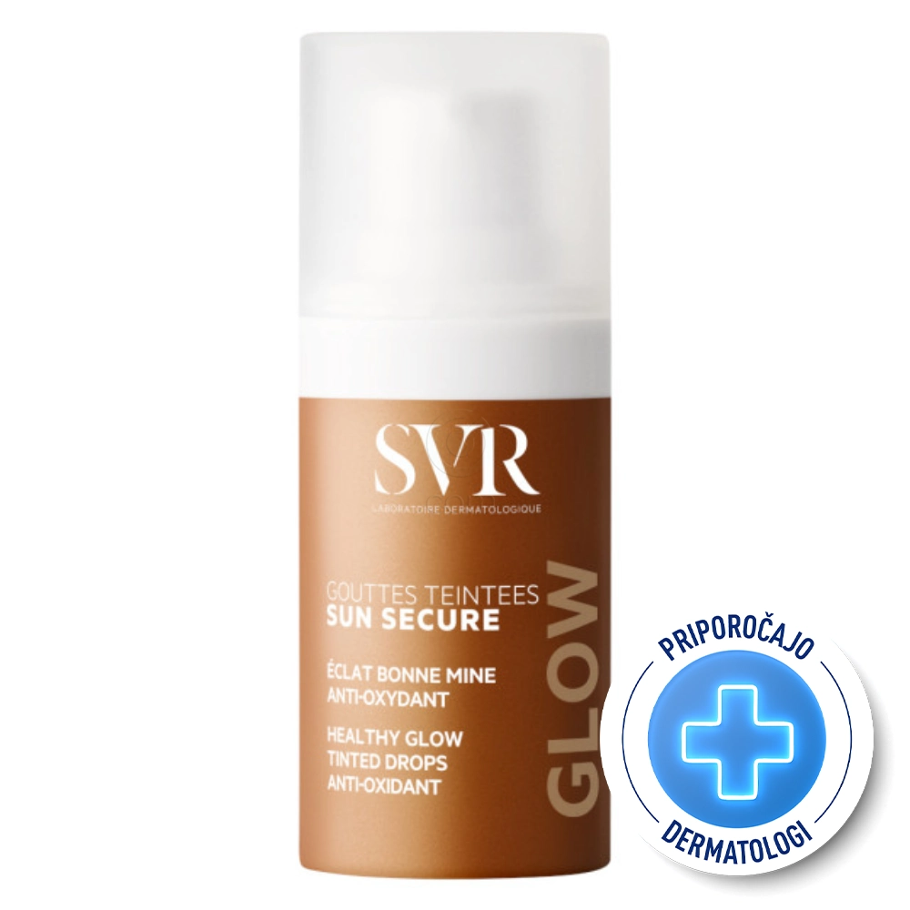 SVR Sun Secure Tinted Drops, obarvane kapljice za obraz in vrat (15 ml)