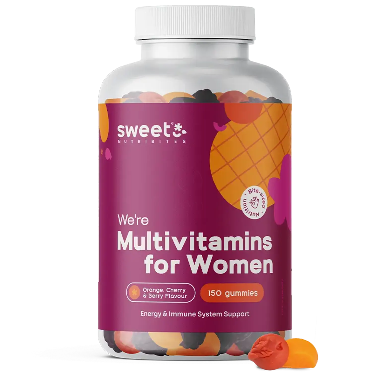 Sweet Nutribites Multivitamini za ženske - prehransko dopolnilo z 11 vitamini in minerali v obliki gumi bonbonov