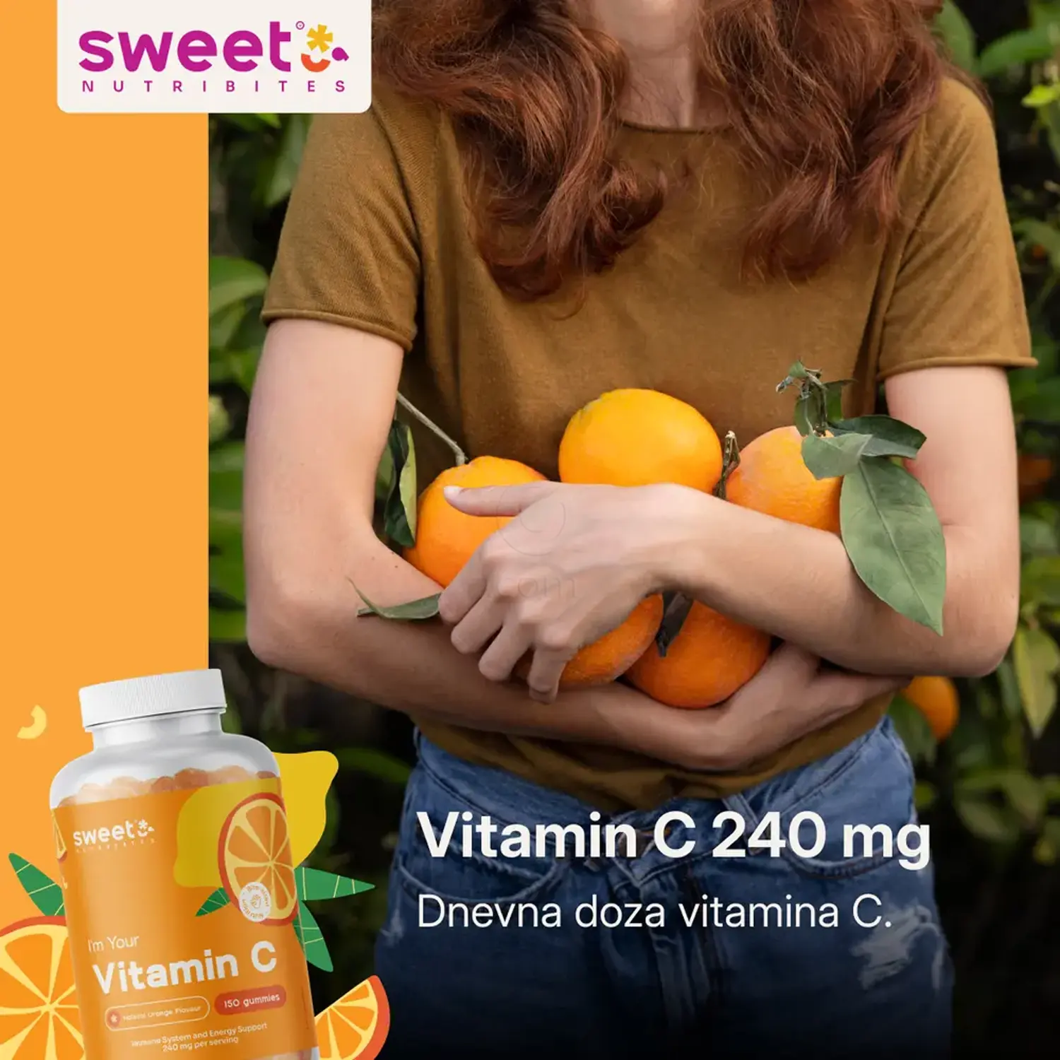 Sweet Nutribites Vitamin C 240 mg - 240 mg vitamina C v dnevnem odmerku 2 gumi bonbonov