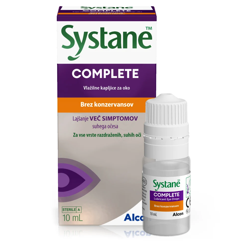 Systane Kapi Systane Complete brez konzervansov, kapljice za oko (10 ml) | Lekarnar.com
