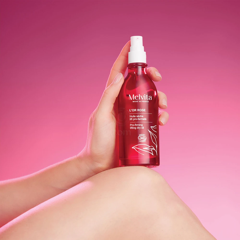 Melvita L'Or Rose, učvrščevalno suho olje za lifting telesa (100 ml)