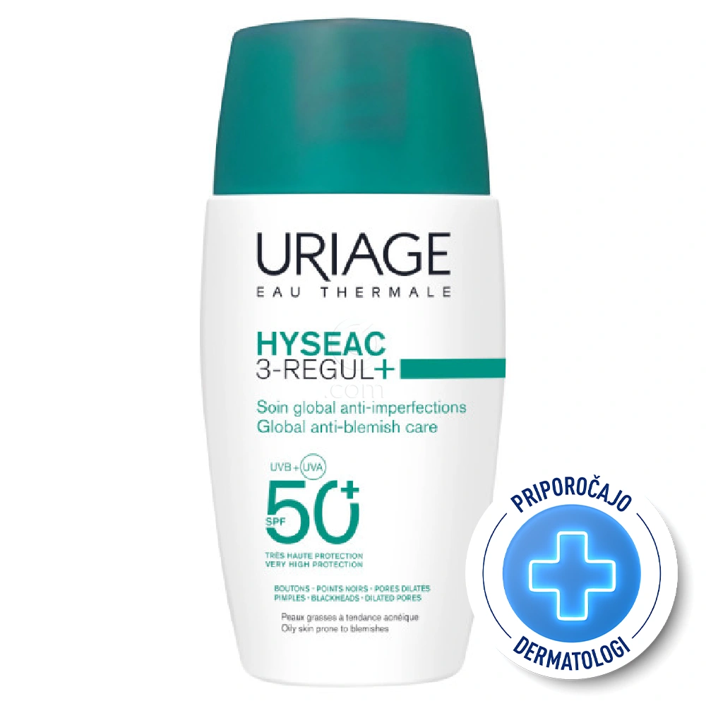 Uriage Hyseac 3-REGUL+, emulzija za zaščito pred soncem - ZF50+ (50 ml)
