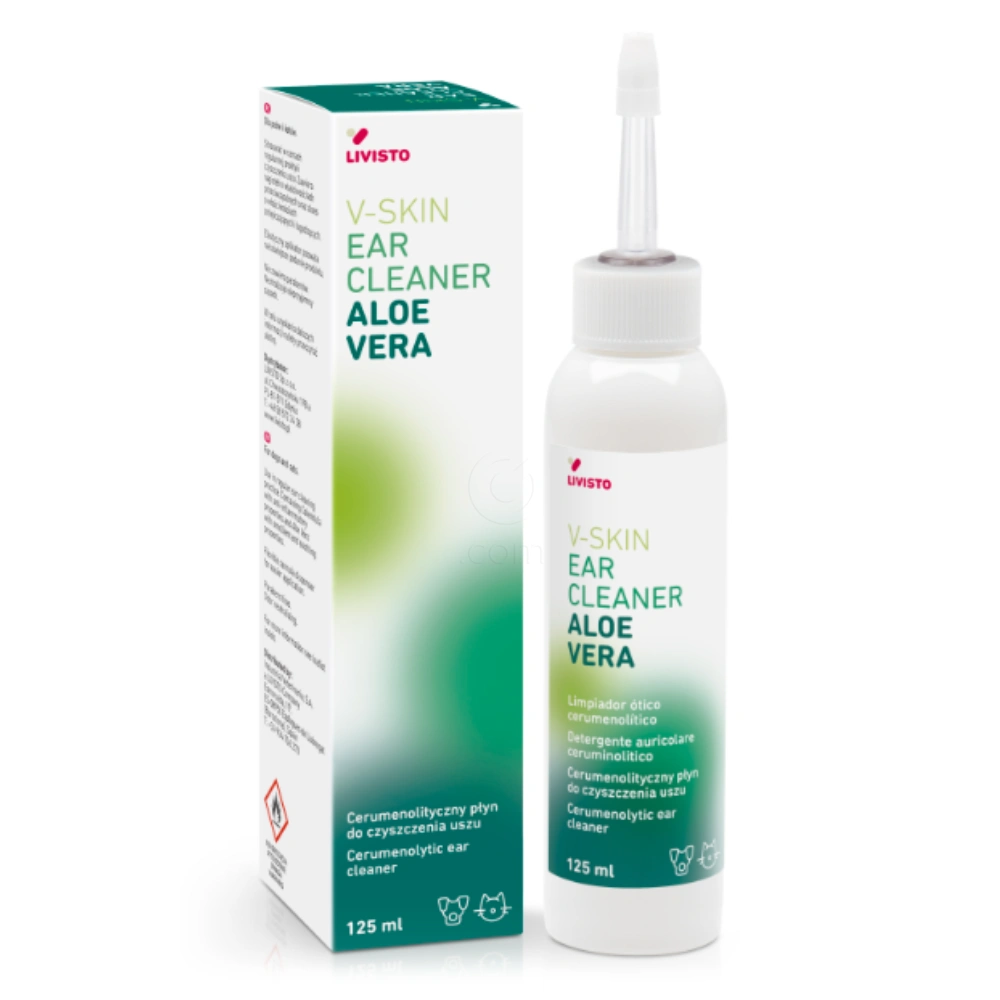 V-Skin, sredstvo za odstranjevanje ušesnega masla za pse in mačke (125 ml)