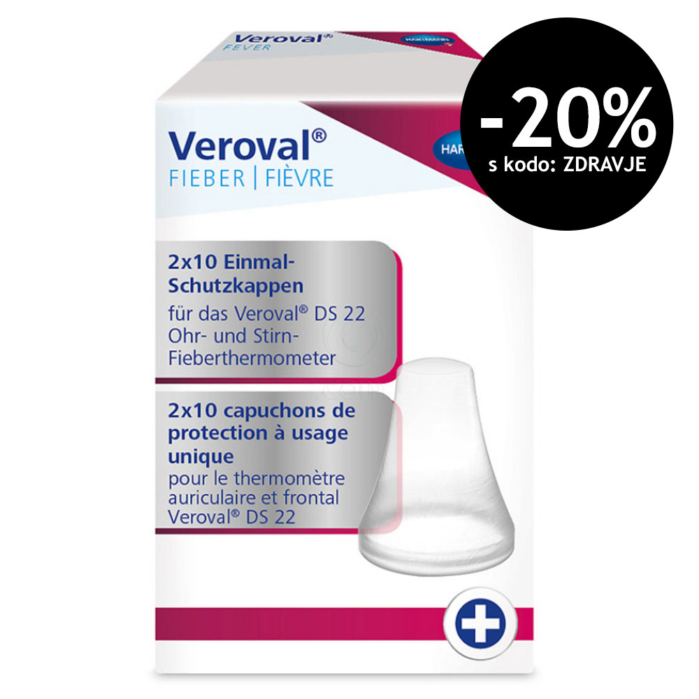 Veroval, nastavek za merjenje telesne temperature v ušesu (20 nastavkov)