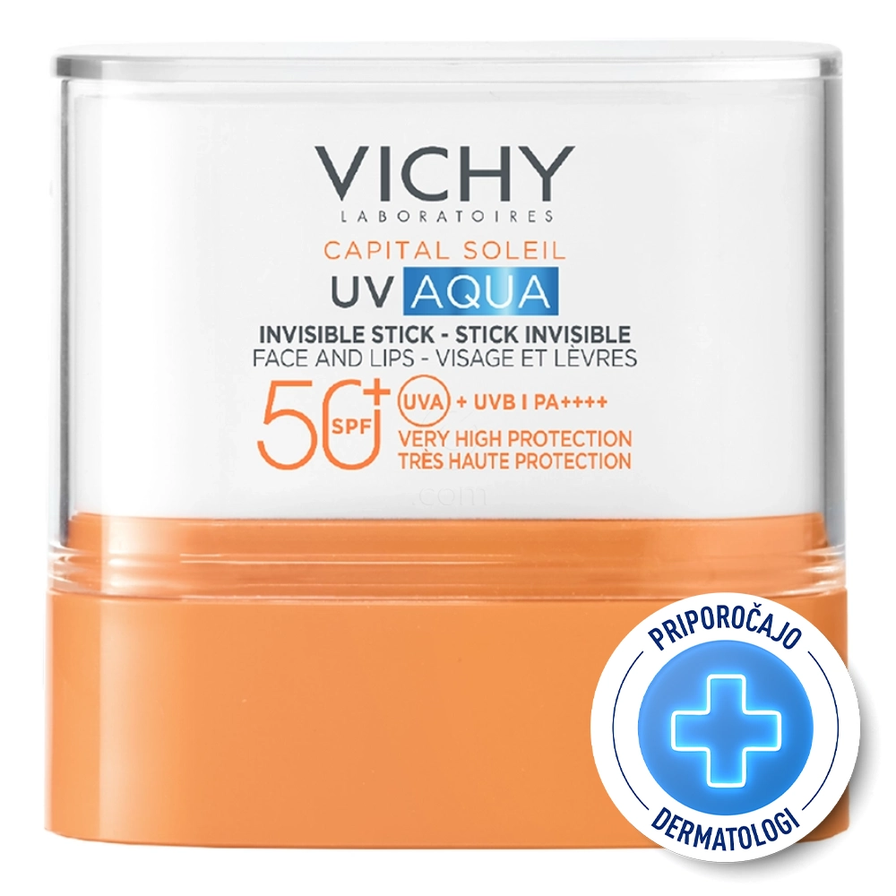 Vichy Capital Soleil UV Aqua, nevidni stik za obraz in ustnice - ZF50+ (9 g)