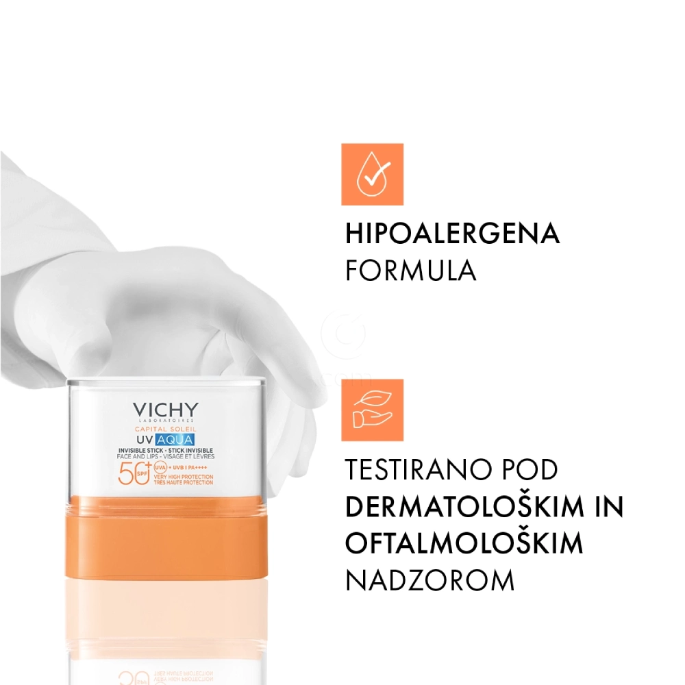 Vichy Capital Soleil UV Aqua, nevidni stik za obraz in ustnice - ZF50+ (9 g)