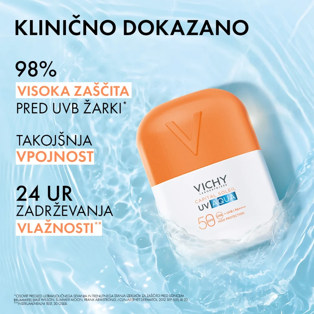 Vichy Capital Soleil UV Aqua, nevidni vlažilni fluid - ZF50 (50 ml)