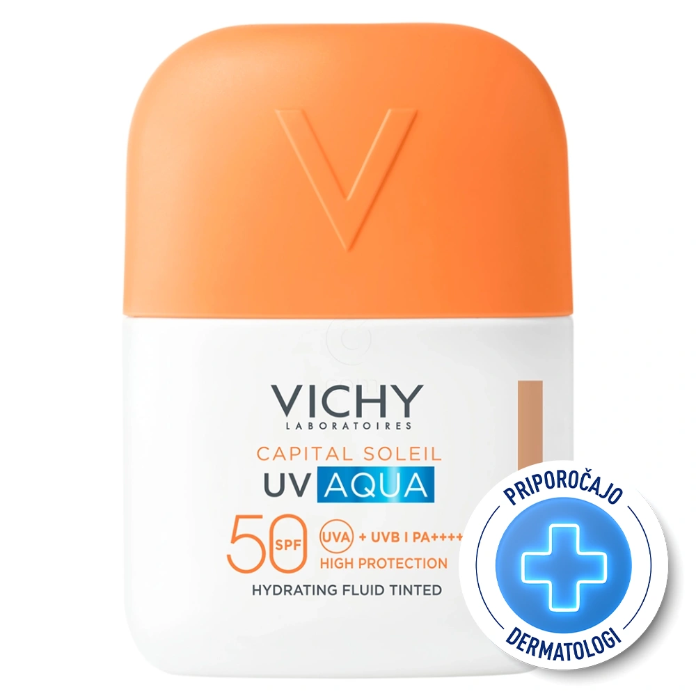 Vichy Capital Soleil UV Aqua, tonirani vlažilni fluid - light - ZF50 (50 ml)
