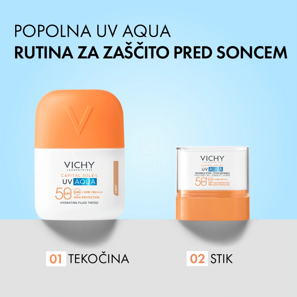 Vichy Capital Soleil UV Aqua, tonirani vlažilni fluid - light - ZF50 (50 ml)