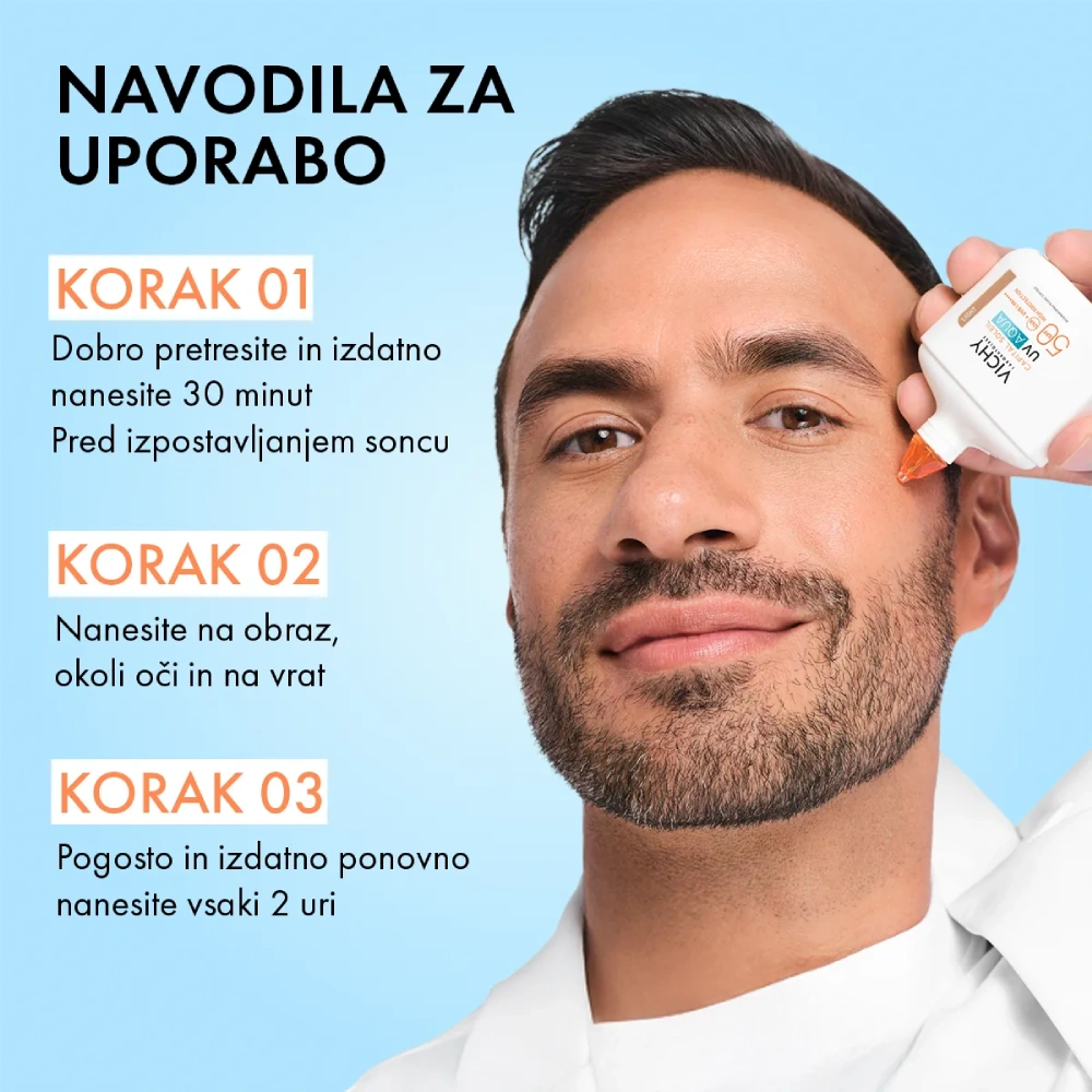 Vichy Capital Soleil UV Aqua, tonirani vlažilni fluid - light - ZF50 (50 ml)