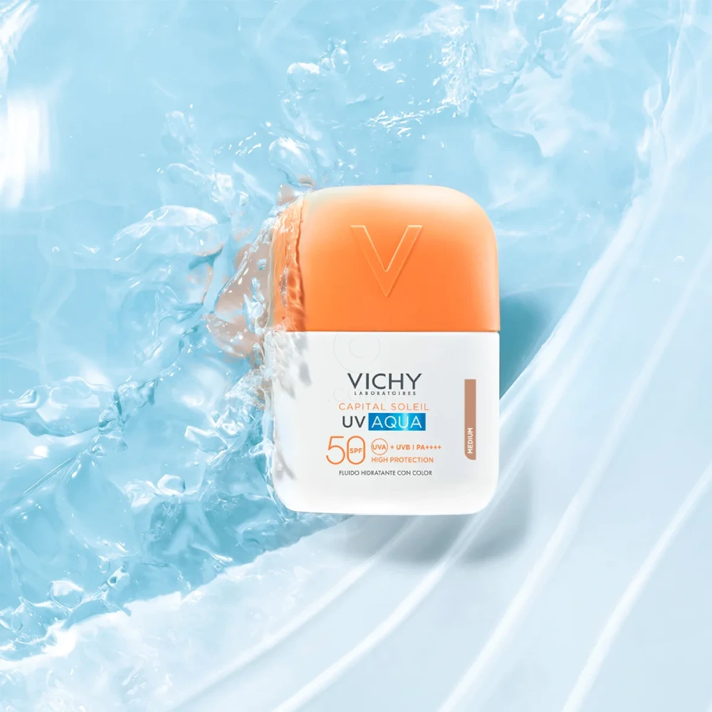 Vichy Capital Soleil UV Aqua, tonirani vlažilni fluid - medium - ZF50 (50 ml)