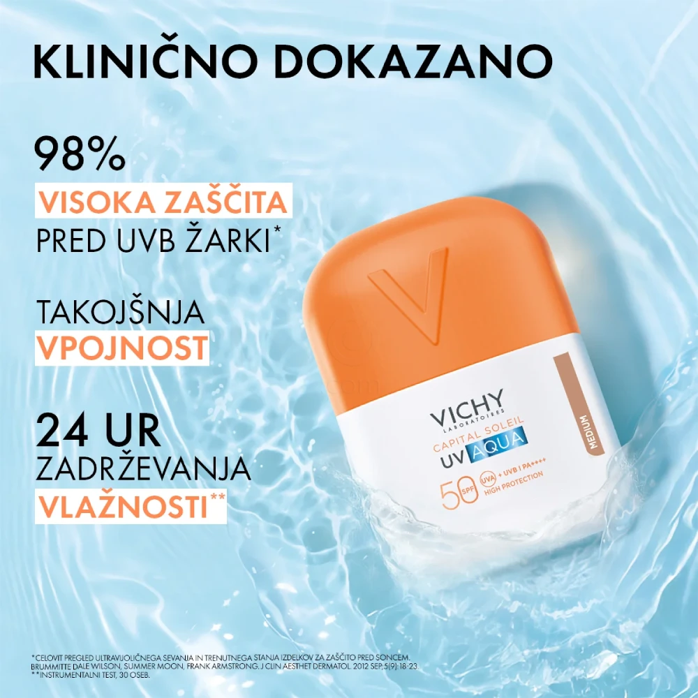 Vichy Capital Soleil UV Aqua, tonirani vlažilni fluid - medium - ZF50 (50 ml)
