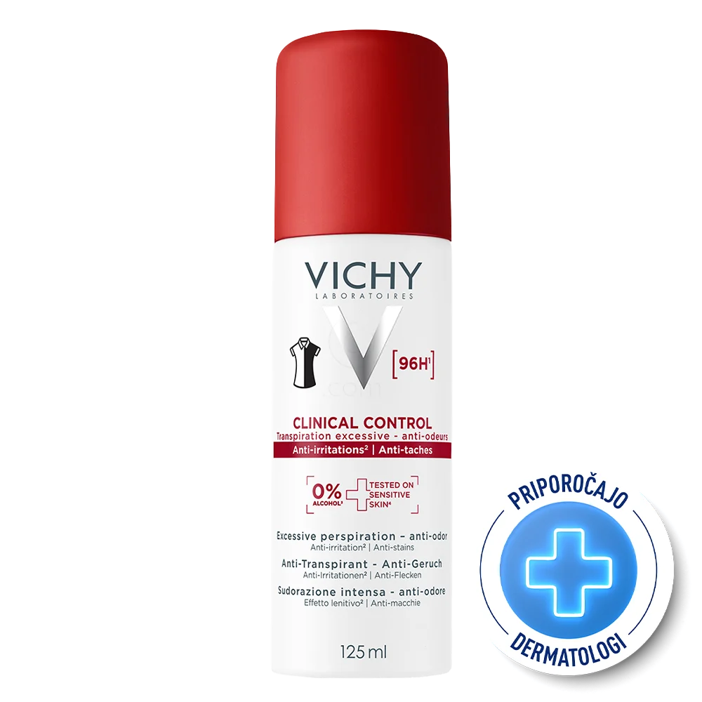 Vichy Clinical Control 96h, antiperspirant sprej proti potenju (125 ml)