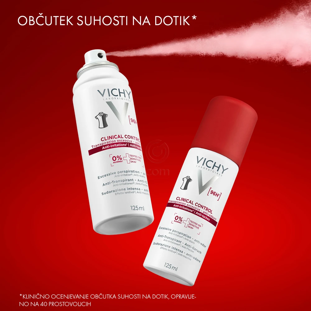 Vichy Clinical Control 96h, antiperspirant sprej proti potenju (125 ml)